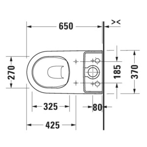 D-Neo: WC Pan, Rimless With Vario Outlet + Fixings, Close Coupled; 65cm, White