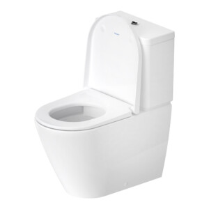 D-Neo: WC Pan, Rimless With Vario Outlet + Fixings, Close Coupled; 65cm, White