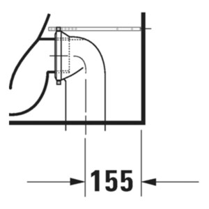 D-Neo: WC Pan, Rimless With Vario Outlet + Fixings, Close Coupled; 65cm, White