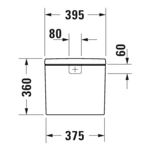 D-Neo: Cistern; Dual Flush, White