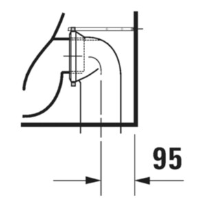 D-Neo: WC Pan, Floor Standing, Rimless + Fixings, 58cm, White