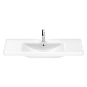 D-Neo: Vanity Wash Basin With Overflow And 1 Tap Hole; 100.5cm, White