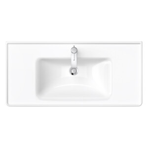 D-Neo: Vanity Wash Basin With Overflow And 1 Tap Hole; 100.5cm, White