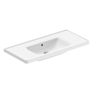 D-Neo: Vanity Wash Basin With Overflow And 1 Tap Hole; 100.5cm, White