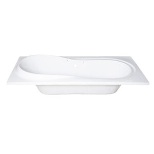 Palma:  Bath Tub(180x80)cm + Grips without Legs, White