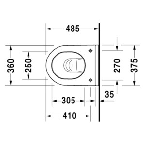 Starck-3: Compact WC Pan Wall Hung, White