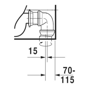 Me by Starck: WC Pan: Vario Oulet, 65cm Close Coupled, White