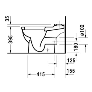 Starck 3: WC Pan: Close Coupled, White