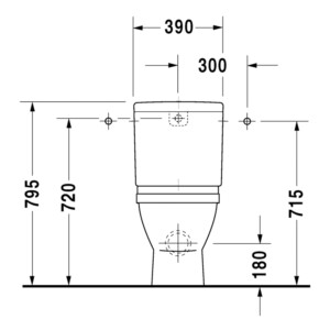 Starck 3: WC Pan: Close Coupled, White