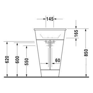 Starck 1: Furniture Basin, 58cm, White