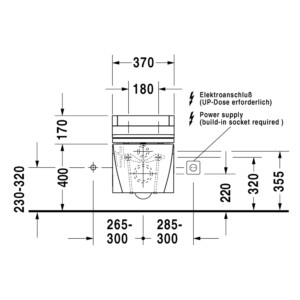 Starck 2: WC Pan Wall Hung; 62cm, White