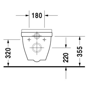 Starck 3: WC Pan Wall Hung, White