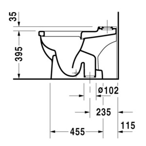 Starck 3: WC Pan Close Coupled, White