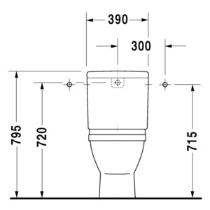 Starck 3: WC Pan Close Coupled, White