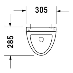 Duravit: Urinal: Fizz Concealed Inlet, White