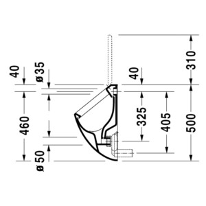 Duravit: Urinal: Fizz Concealed Inlet, White