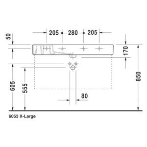 Vero: Washbasin 1 Tap Hole; 105cm, White