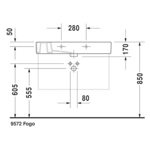 Vero: Washbasin 1 Tap Hole, White