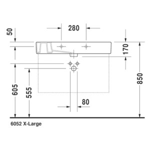 Vero: Washbasin 1 Tap Hole, White