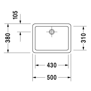 Vero: Washbasin; 50cm, White