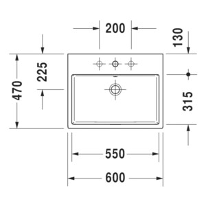 Vero: Washbasin With 1 Tap Hole; 60cm, White