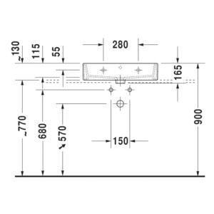 Vero: Washbasin With 1 Tap Hole; 60cm, White