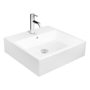 Vero: Washbasin: With 1 Tap Hole; 50cm, White