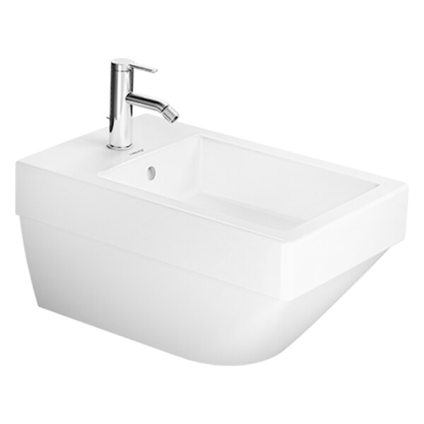 Vero: Durafix Bidet With Overflow And 1 Tap Hole, Wall Hung; 57cm, White