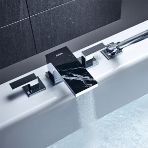 Axor MyEdition 200: Plate For Basin Mixer; Marble Nero Marquina