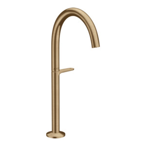 Axor One Select 260: Basin Mixer With Push Open Pop-Up Waste; Single Lever, Brushed Bronze
