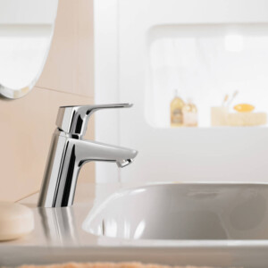 Focus E2 Basin Mixer, without waste Chrome Plated