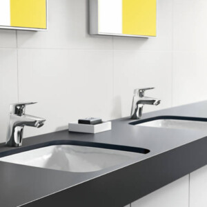 Logis 70: Basin Mixer: Single Lever, Push Waste, Chrome Plated