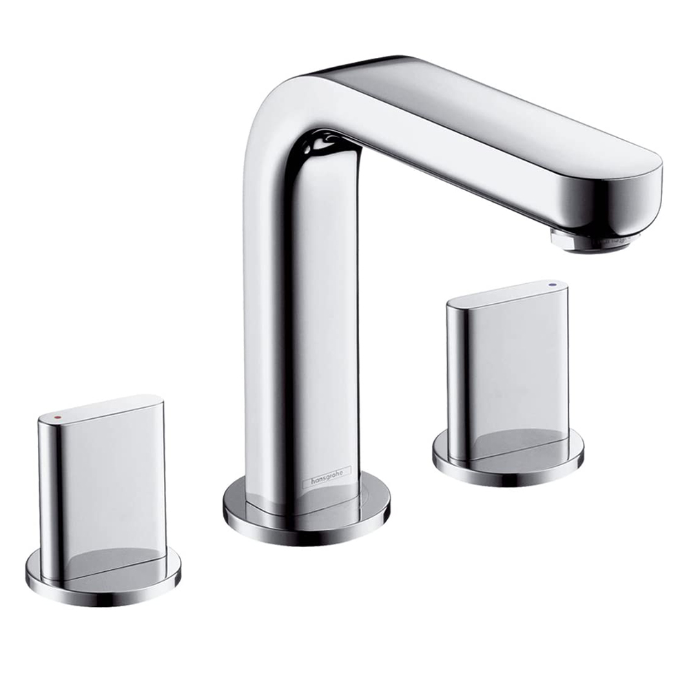 Metropol S : Basin Mixer,3-Hole: Single Lever, Chrome Plated