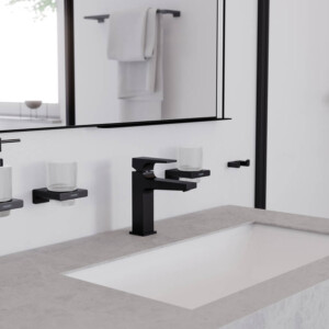 Metropol 110: Basin Mixer With Push-Open Pop Up Waste, Matt Black