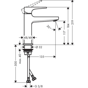 Metropol 110: Basin Mixer With Push-Open Pop Up Waste, Matt White