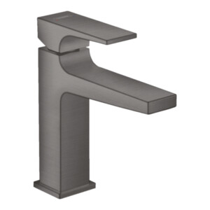 Metropol 110: Basin Mixer With Push-Open Pop Up Waste, Brushed Black Chrome