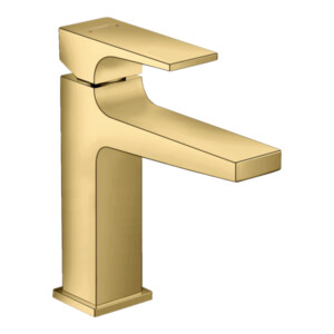 Metropol 110: Basin Mixer With Push-Open Pop Up Waste, Polished Gold Optic