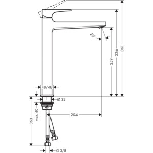 Metropol 260: Basin Mixer With Push-Open Pop Up Waste, Brushed Bronze