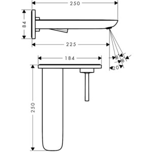 PuraVida: Basin Mixer Single Lever, W/Type Chrome Plated