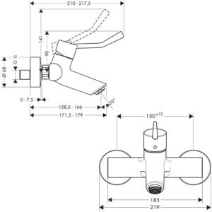 Talis Care: Basin Mixer: Single Lever, Chrome Plated