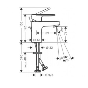 Vernis Blend CoolStart 70: Single Lever Basin Mixer Matt Black