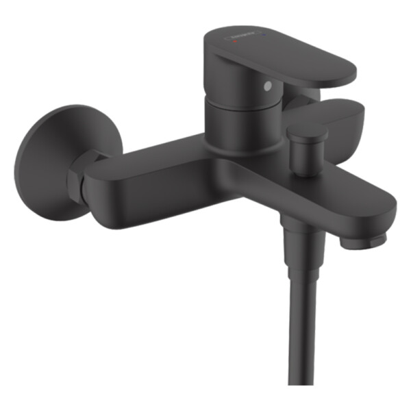 Vernis Blend: Exposed Single Lever Bath Mixer, Matt Black