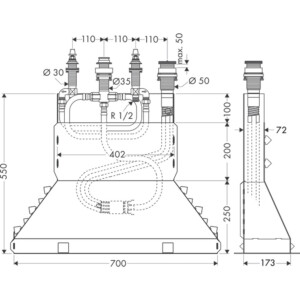 Hansgrohe: Bath Mixer,4 Hole: Body Only