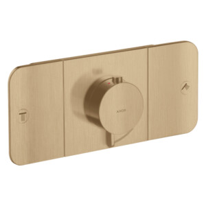 Axor One: Finish Set, 2-Outlets For Concealed Thermostatic Shower Mixer, Brushed Bronze