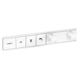 RainSelect: Finish Set For Concealed Thermostatic Mixer, 3 Functions; Matt White