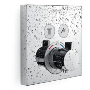 Shower Select: Concealed Finish Set For Thermostatic Mixer, 2 Outlets;  Chrome Plated