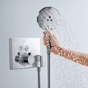 Shower Select: Finish Set For Concealed HighFlow Thermostatic Mixer Chrome Plated