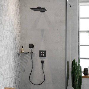 Shower Select: Concealed Finish Set For Thermostatic Mixer, 2 Outlets; Matt Black