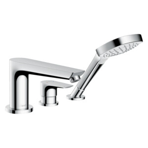 Talis E: Finish Set With Single Lever Bath Mixer For Concealed Installation, 3-Holes, Chrome Plated