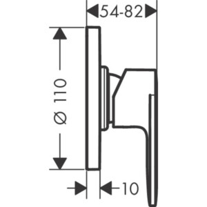 Vernis Blend: 3-Way Finish Set For Concealed Shower Mixer; Chrome Plated